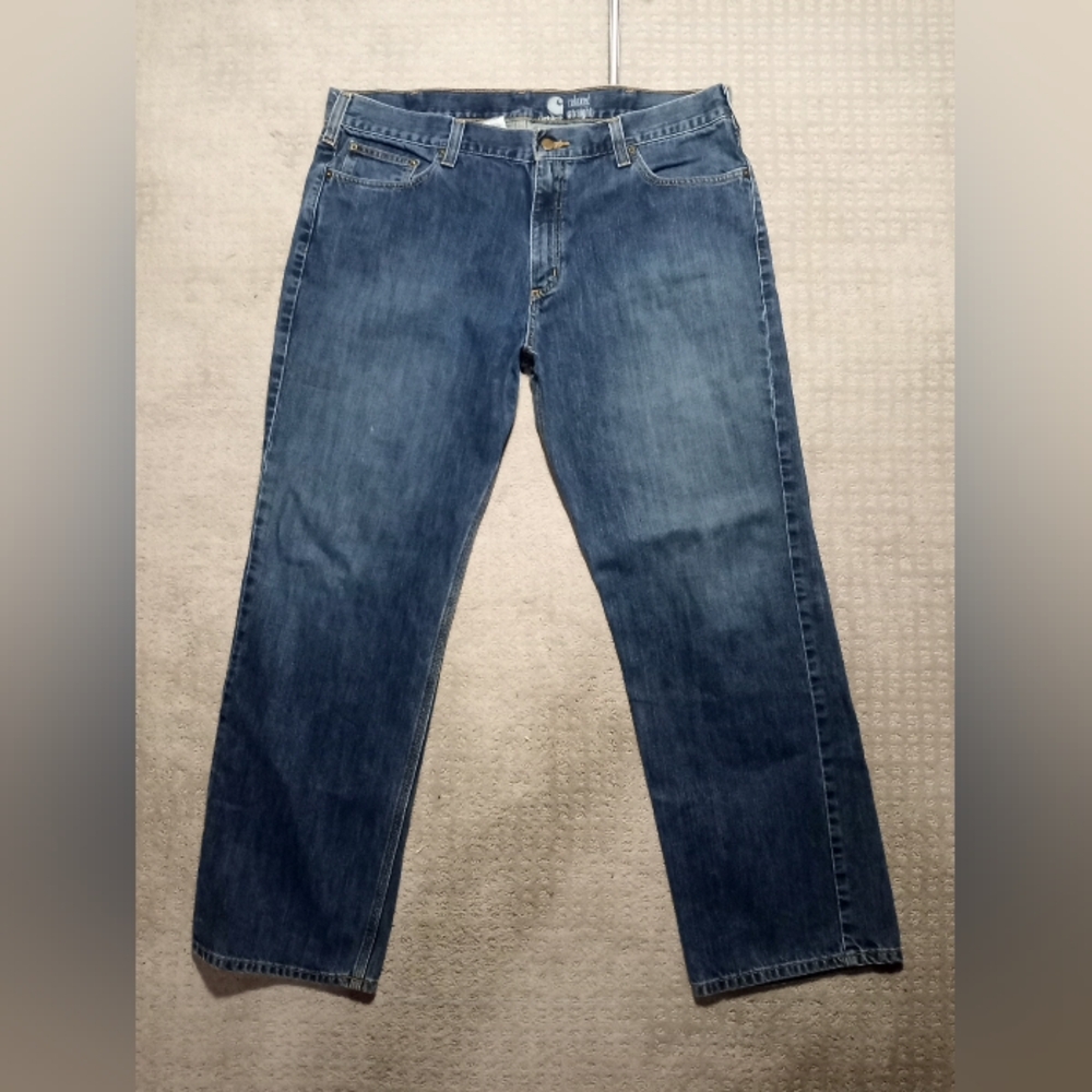 Carhartt B320 WTB Relaxed Fit Straight Leg Denim Work Jeans Mens Size 40×32 Read